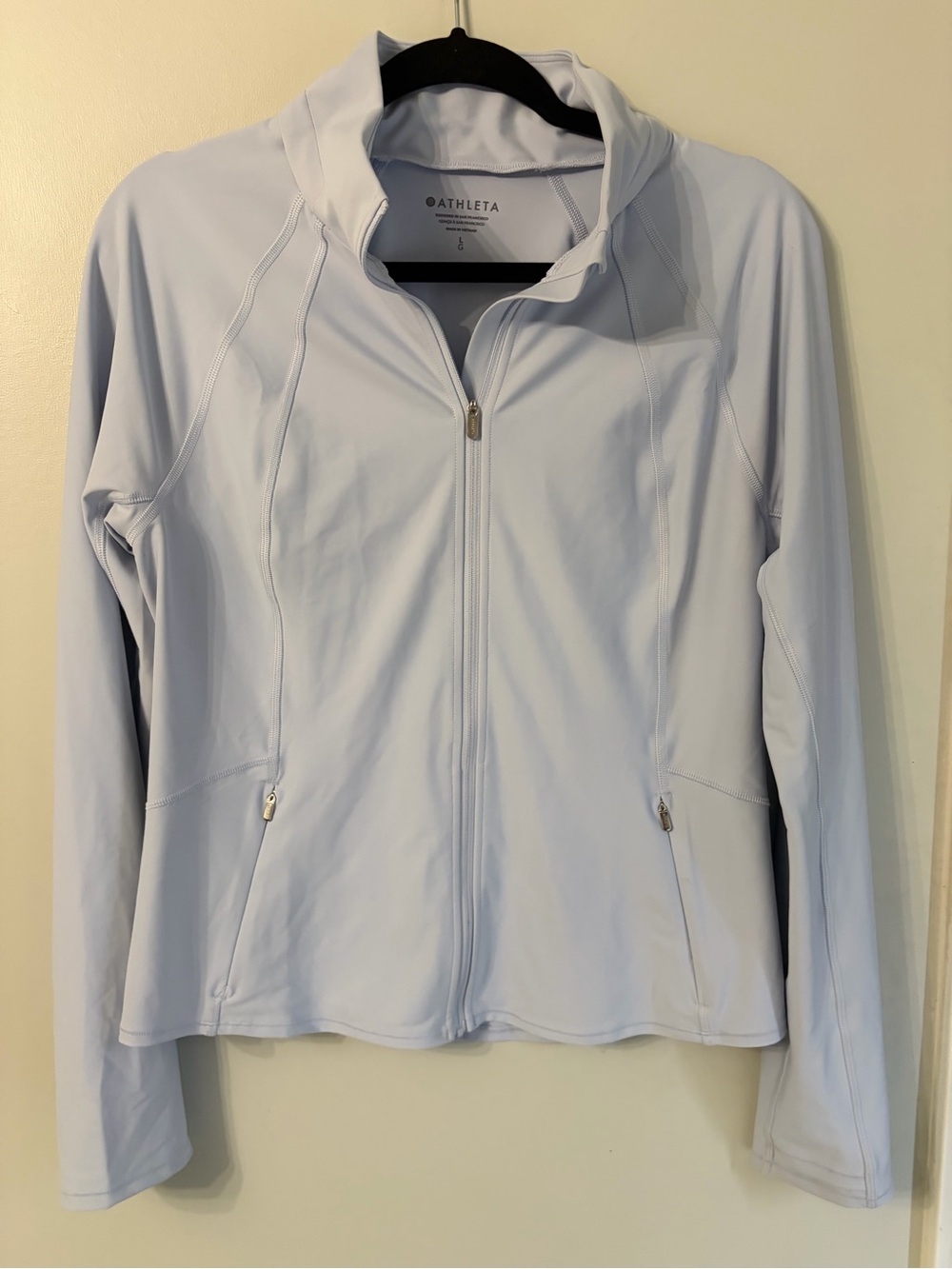 Athleta Full Zip Lightweight Athletic Jacket Buttery Soft Compression Size L